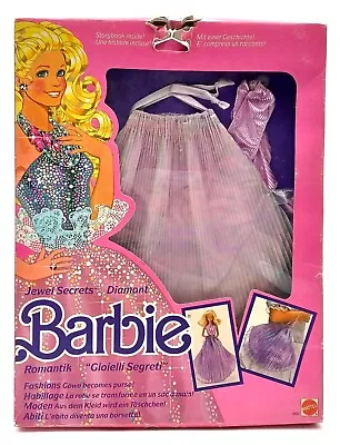 Buy Vintage 1986 Barbie Jewel Secrets Fashions / Purple Dress Fashions / Mattel 1860 • 56.42£