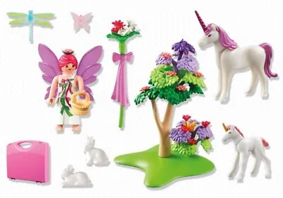 Buy Playmobil Set Playmobil 5995 Fairy Princess Flowers Unicorns Pink Carry Case • 13.99£