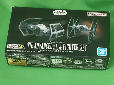 Buy Bandai Star Wars 1:144 Model Kit Tie Advanced X1 & Fighter Set Vehicle Model 007 • 16.99£