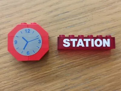 Buy Lego BA017pb02 Clock Assembly For 7822 Railway Station 12v 4.5v 1980s Trains • 3.25£
