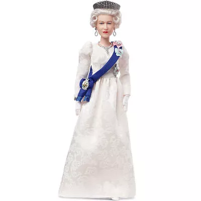 Buy Queen Elizabeth II Barbie Dolls Wear Ivory Figurine Toys  Fans Collection Gift • 18.95£