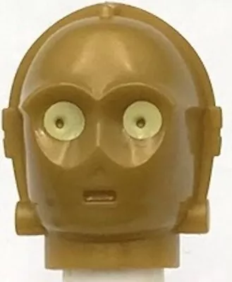 Buy Lego New Pearl Gold Minifigure Head Modified SW 3PO TC Series Protocol Droid • 1.92£