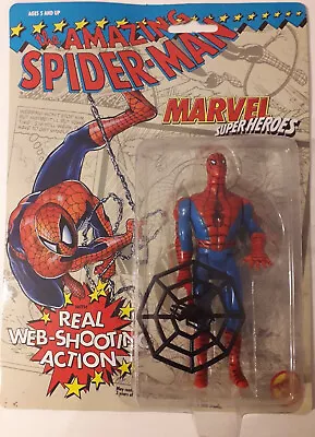 Buy Toybiz Web Shooting Spider-man  MOC 1991 • 30£