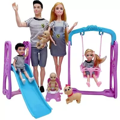 Buy Barbie Happy Family Kids Pregnant Mom Midge Girl  Baby Dad Toys For Kids • 34.31£