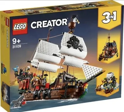 Buy Lego Creator 3 In 1 - Pirate Ship Age 9 Pirate Galleon + Pcs 1264 Art 31109 • 153.77£