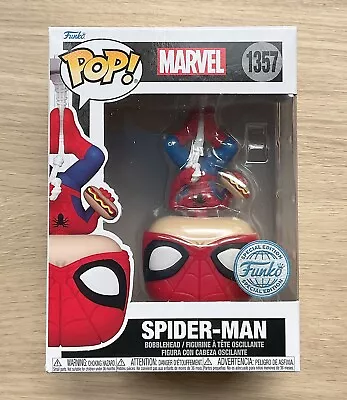 Buy Funko Pop Marvel Spider-Man With Hot Dog #1357 + Free Protector • 29.99£