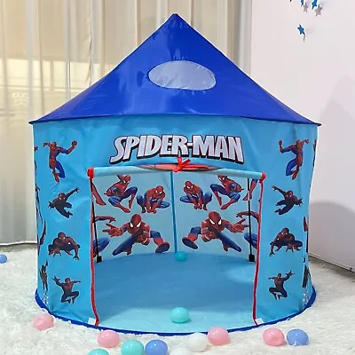 Buy Childrens Kids Play Tent Baby Pop Up Tent SPIDERMAN WEB HOME Hero Boys Playhouse • 24.99£