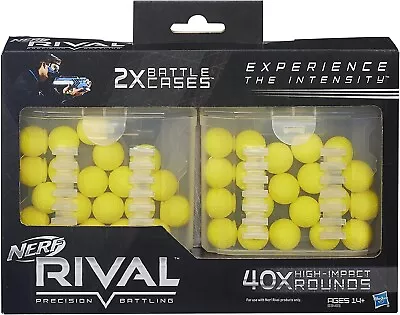 Buy Nerf Rival Series Pack Box 2 Battle Cases 40 Balls Ammunition Hasbro B3483 • 19.66£