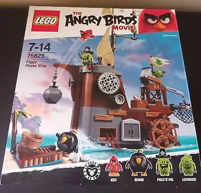 Buy LEGO 75825 The Angry Birds Movie Piggy Pirate Ship - Rare - Complete With Box  • 39.99£