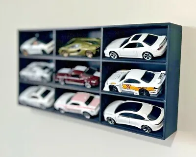 Buy Hot Wheels 1:64 9 Car Matchbox Wall Mounted ANGLED Display Shelf Toy Storage • 18.95£