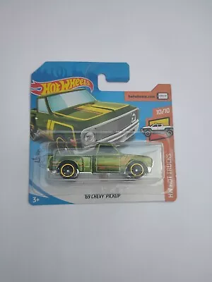 Buy Hot Wheels Custom '69 Chevy Pickup Super Treasure Hunt STH Hot Trucks Short Card • 44.99£