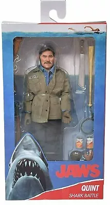 Buy LO SHALO Jaws Action Figure Robert Shaw As Sam Quint Shark Battle Clothed NECA • 85.76£