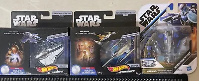Buy Hot Wheels Star Wars Commemorative Series Naboo Starfighter Starship + 2 More • 39.99£