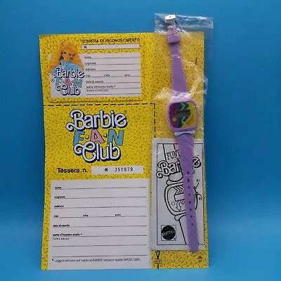 Buy Barbie Watch Vintage Mattel Purple Fun Club Promo Card Watch • 16.88£