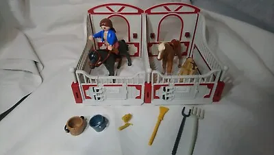 Buy Playmobil Stable Stalls With Horses And Foal For Farm Or Country • 12.99£