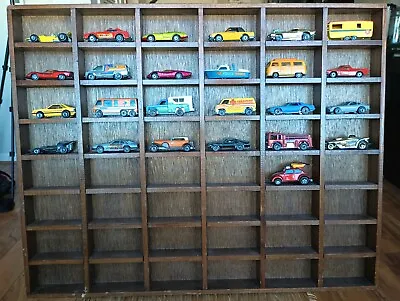 Buy Wooden Wall Mount Display Case For 48 Cars (used) • 48.18£