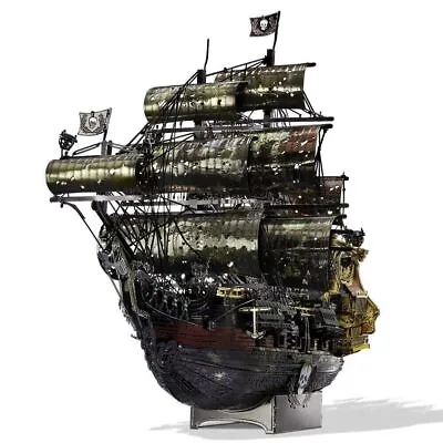 Buy Pirate Ship 3D Metal Puzzle The Queen Anne's Revenge Jigsaw  DIY Model • 56.84£