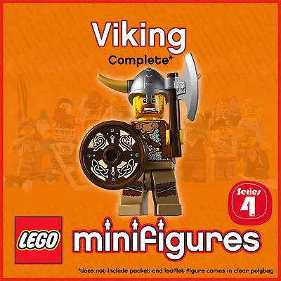 Buy GENUINE LEGO Collectable Minifigures Series 4 Viking Col04-6 Col054 8804 CMF • 11.49£