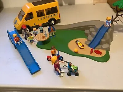 Buy Playmobil School Bus And Playground • 15£