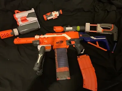 Buy Nerfgun With Attachments And Bullets  • 100£