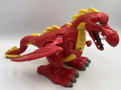 Buy 90's FISHER PRICE GREAT ADVENTURES Vintage MAGIC CASTLE RED DRAGON Red • 13.38£