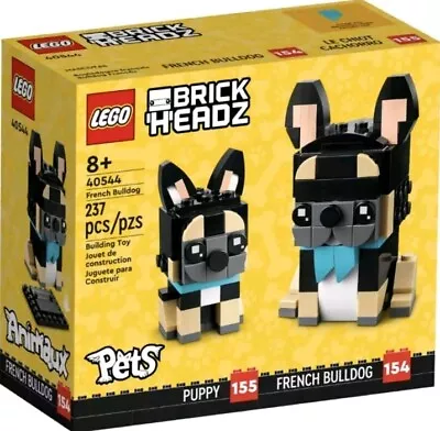 Buy LEGO 40544 Brickheadz French Bulldog & Puppy Retired Set New Sealed Free Post B • 26.99£