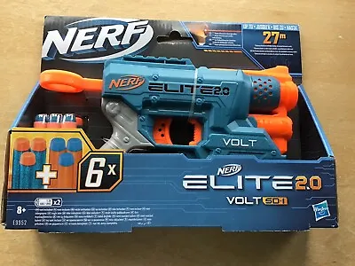 Buy Nerf Elite 2.0 Volt SD-1 Dart Blaster, 6 Nerf Elite Darts Light Beam Targeting • 8.99£
