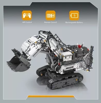 Buy Mould King RC Liebherr Excavator R9800 Technic Model Tracked Digger 17048 4468pc • 197.99£