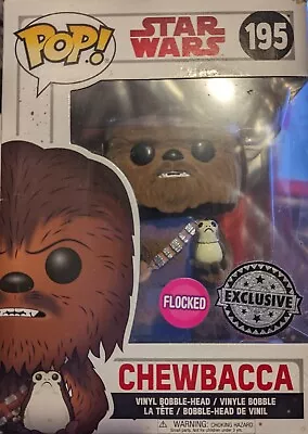 Buy Funko Pop Star Wars Chewbacca With Porg Flocked #195 Exclusive • 10.20£