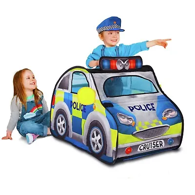 Buy Chad Valley Police Car With Sound Siren + Hat Pop Up Play Tent House Den Car • 29.95£