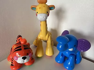 Buy Fisher Price . 3 X Large Interactive / Click Clack/ Moveable - Colourful Animals • 12.50£