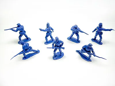 Buy Vintage Timpo ACW Union Soldier Solid Blue Plastic Figures X7 L07 • 9.99£