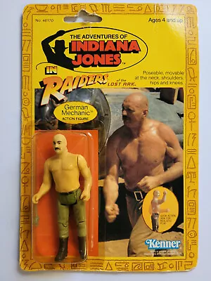Buy Indiana Jones Raiders German Mechanic 1982  Figure Kenner (read Description) • 99£