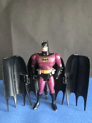 Buy 1993 Kenner Batman Figure Vintage Rare Batman Animated Series Purple/red + Cape • 6£