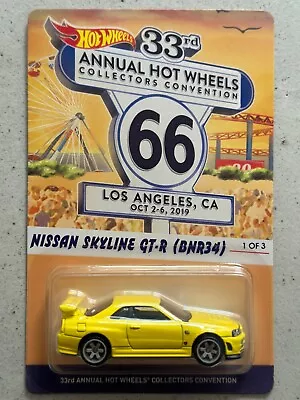 Buy Hot Wheels 33rd Collectors Convention 2019 Los Angeles NISSAN SKYLINE GT-R R34 • 999.99£