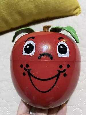 Buy Vintage Happy Apple Made In USA 1972 Fisher Price Red Baby Toy Bell Sounds  • 13.99£