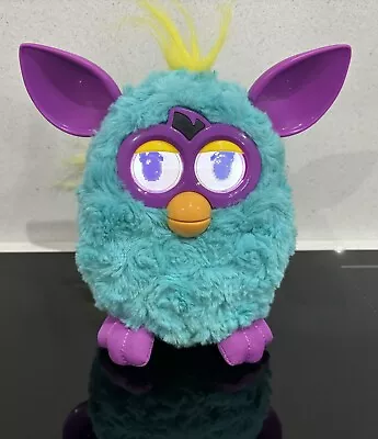 Buy Furby Hasbro 2012 Teal Blue & Purple Yellow In Working Order Great Condition • 22.99£