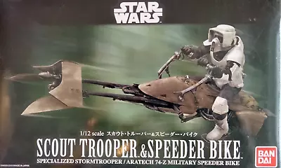 Buy Bandai 1: 12 Star Wars Scout Trooper & Speeder Bike Model Kit 0196693 SEALED BAG • 121.90£