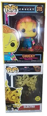 Buy Funko Pop! Movies - Chucky & Electro Spiderman 1164 #315 Special Edition Vinyl • 35£