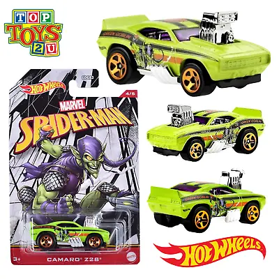 Buy Hot Wheels Marvel Spider-Man - Green Goblin Camaro Z28 Diecast Model Car - 4/5 • 11.95£