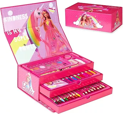 Buy Barbie Art Set, Arts And Crafts For Kids, Colouring Sets For Children, Gifts • 22.99£