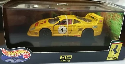 Buy Rare Ferrari F40 Racing Car Yellow 1:43 Scale MIB By Hotwheels • 29£