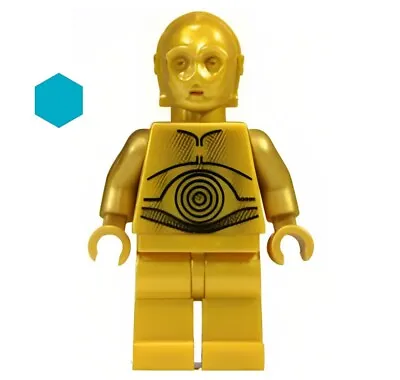 Buy LEGO Star Wars C-3PO - Pearl Gold With Pearl Gold Hands, Sw0161a, From Set 10188 • 5.95£