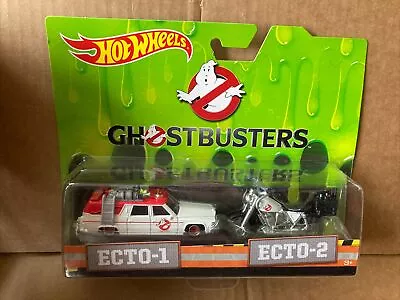 Buy HOT WHEELS DIECAST - Ghostbusters - Ecto-1 & Ecto-2- Damaged Box • 7.50£
