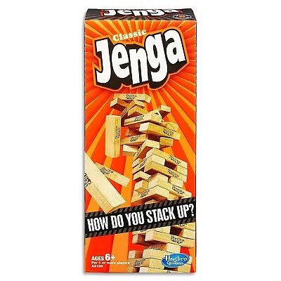 Buy Classic Jenga Game With Genuine Hardwood Blocks, Jenga Brand Stacking Tower Game • 20.99£