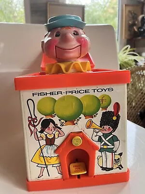 Buy Vintage Fisher Price Jack In The Box Puppet - 1970 (voice Button Not Working) • 14£