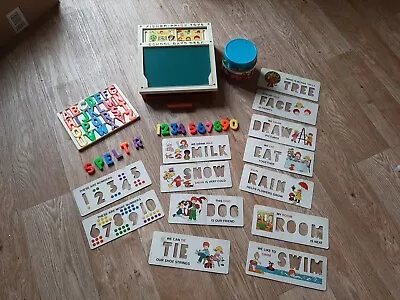 Buy Fisher Price School Days Desk Toy Letters & Spelling Cards PLUS ELC Magnetic Let • 10.99£