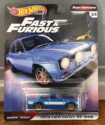 Buy Hot Wheels 1970 Ford Escort RS1600 Blue Fast & Furious Premium 2017 Die-cast • 20£