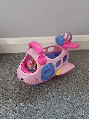 Buy Fisher Price Little People Pink Plane & Pilot Lights & Sounds VGC • 14.99£