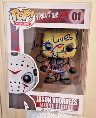 Buy Signed Autograph Funko POP #01 Jason Voorhees Friday The 13th CJ Graham • 69.97£